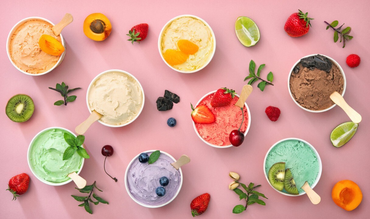 Food flavours created by flavour manufacturer for ice cream and desserts